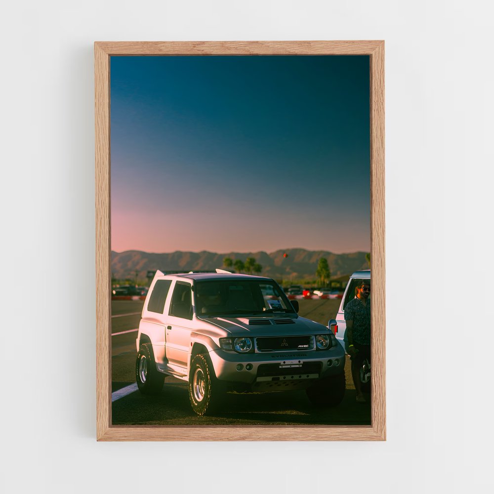 Poster Pajero évolution en mouvement – affiche Mitsubishi (vue 4)